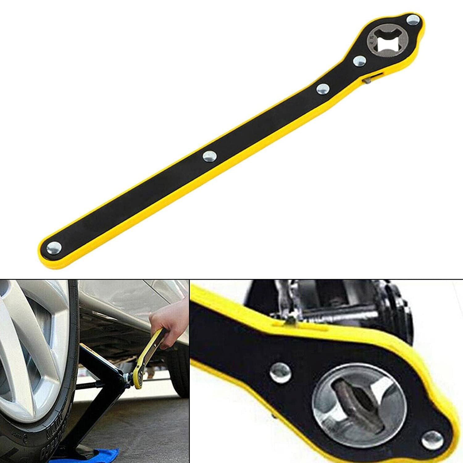 car Jack Ratchet Wrench with Long Handle, Jack Ratchet Wrench for Scissor Jack, Lug Wrench for Tire Jack, Car Jack Wrench Positive and Reversal Knob Design for Travel/Truck/SUV/Vans car Jack Ratchet Wrench with Long Handle, Jack Ratchet Wrench for Scissor Jack, Lug Wrench for Tire Jack, Car Jack Wrench Positive and Reversal Knob Design for Travel/Truck/SUV/Vans